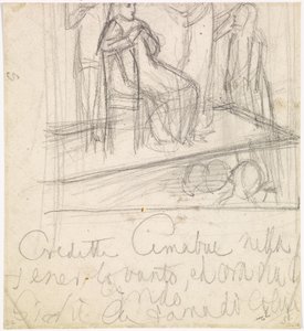 Die Rückkehr des Tibullus zu Delia - Studie für die Figur der Delia von Dante Gabriel Charles Rossetti