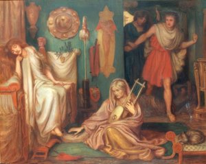 Die Rückkehr des Tibullus zu Delia von Dante Gabriel Charles Rossetti