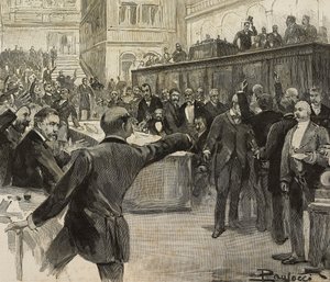 Kontroverse in der Abgeordnetenkammer nach dem Bericht des Ausschusses der Sieben zur Untersuchung der Bankverantwortlichkeiten, 23. November von Dante Paolocci