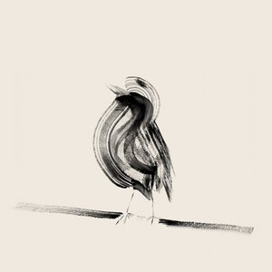 Eleganter Tinten-Vogel
