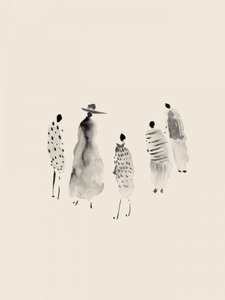 Modische Aquarellfiguren von Danushka Abeygoda