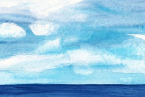 Gelassene blaue Meereslandschaft