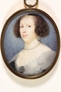 Unvollendetes Porträt einer Dame von David (attr.to) Des Granges