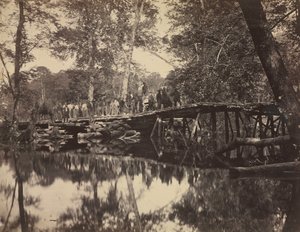 Militärbrücke über den Chickahominy, Virginia, 1862 von David B. Woodbury