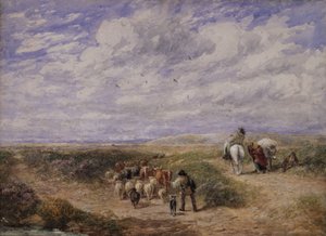 Nehmen Sie die linke Straße, 1854 von David Cox