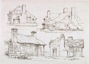 Tafel 3 aus Progressive Lessons on Landscape for Young Beginners, 1816 (Weichgrundradierung) von David Cox