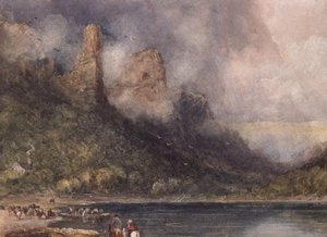 Reisende bei Longstone am Wye von David Cox