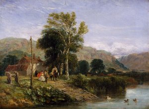 Warten auf die Fähre, 1845 von David Cox