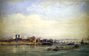 Westminster und die Themse vom Battersea-Ufer von David Cox