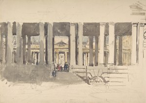 Greenwich Hospital recto, Studie eines Gebäudes verso, ca. 1831