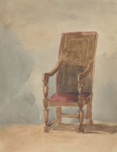 Studie eines antiken Sessels, 1849