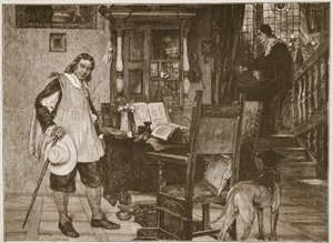 Mr. Oliver Cromwell besucht Mr. John Milton, Illustration aus 