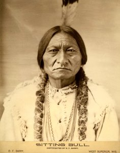Sitting Bull (1834-1890) amerikanischer Dakota-Sioux-Häuptling (indianischer Name Tatanka Iyotake) Fotografie von David F. Barry