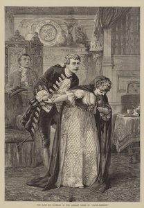 Der verstorbene Mr. Sothern in der Bibliotheksszene in David Garrick von David Henry Friston