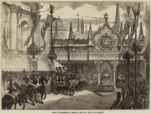 Besuch des Kaisers von Russland in der Stadt, Ankunft in der Guildhall