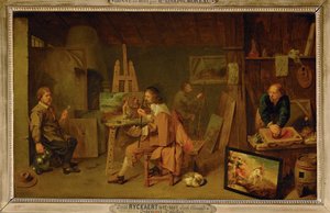 Maler in ihrem Atelier von David III Ryckaert