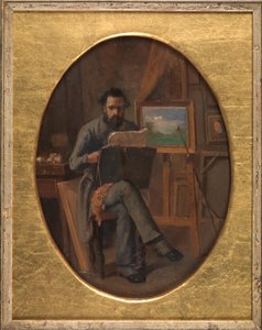 Ein Maler in seinem Atelier. Der Künstler selbst (?)