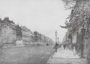 London: Portland Place (Farblithografie)