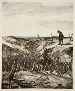 Eine zerstörte Schützengraben, Illustration aus 