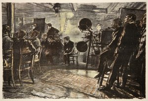 Das Kino auf einem Schlachtschiff, Illustration aus 