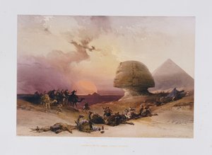 Annäherung des Simoom. Wüste von Gizeh, aus "Ägypten und Nubien"