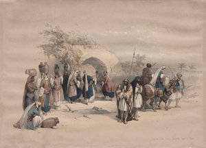 Brunnen der Jungfrau, Nazareth von David Roberts