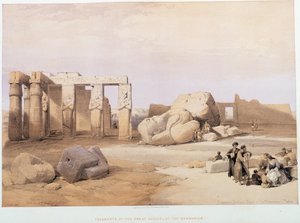 Fragmente der großen Kolosse im Memnonium - in „Das Heilige Land“, London 1849