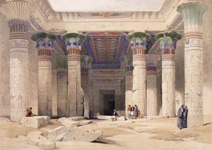 Großes Portikus des Tempels von Philae - Nubien, 1842-1849 von David Roberts