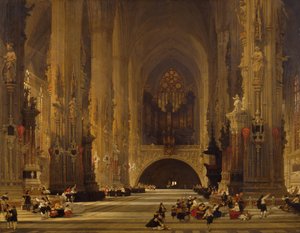 Innenraum des Stephansdoms, Wien, 1853 von David Roberts