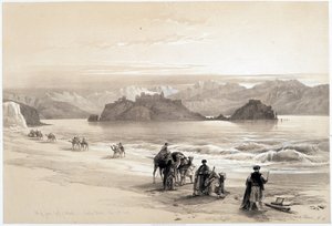 Insel Graia, Golf von Akaba, Zeichnung vom 27.02.1839 in „Das Heilige Land“, London 1849
