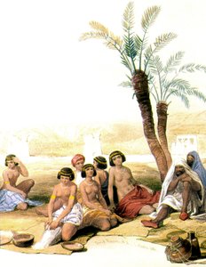 Nubische Sklaven am Nil in 1846-1850 von David Roberts