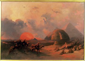 Erinnerung an die Wüste beim Herannahen des Simoon von David Roberts