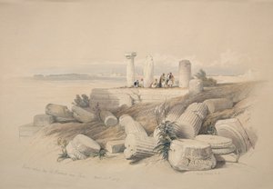 Ruinen genannt Om El Hamed bei Tyros, 1839 von David Roberts