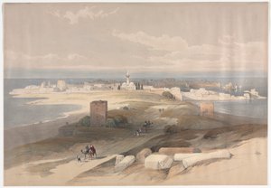 Sur oder Tsor, das antike Tyrus vom Isthmus von David Roberts