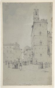 Der Palazzo dei Priori, Volterra von David Roberts
