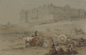 Der Königspalast, Madrid, 1832 von David Roberts