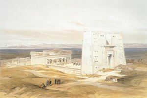 Der Tempel von Edfu, von David Roberts, Gravur von David Roberts