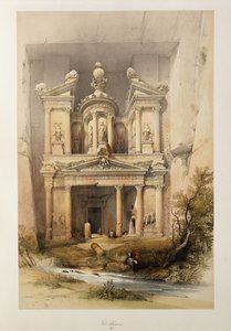 Der Schatz - El Khasne, aus der Serie "Das Heilige Land", 1842-1849 von David Roberts