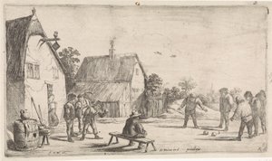 Bauern spielen Boule