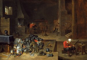 Die Werkstatt des Rüstungsmachers von David Teniers the Younger