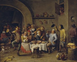 Der Bohnenkönig von David Teniers the Younger