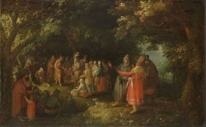 Die Predigt des Heiligen Johannes des Täufers von David Vinckboons