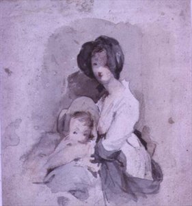 Eine Studie des Babys im Peep o Day Boy von David Wilkie