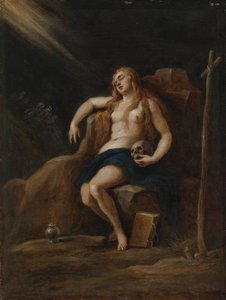 Maria Magdalena in der Wildnis, nach Jacopo Palma, Il Giovane