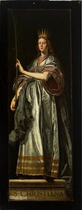 Pfarrkirche (Parochiekerk Onze-Lieve-Vrouw). Innenraum. Gemälde. Triptychon. David Teniers der Ältere. Rückseite. Christiana. von David Teniers the Younger