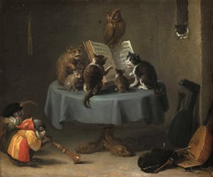 Das Konzert der Katzen von David Teniers the Younger