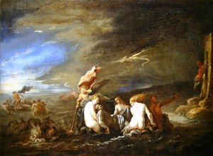 Der ertrunkene Leander, getragen von Nereiden von David Teniers the Younger