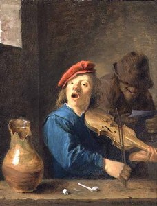 Der Geiger, 1633 von David Teniers the Younger