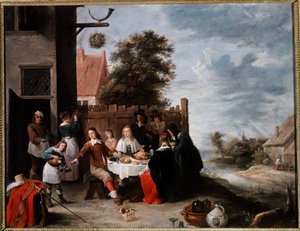 Das Fest des verlorenen Sohnes Gemälde von David Teniers II der Jüngere (1610-1690) von David Teniers the Younger