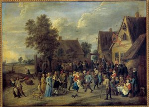 Dorffest mit aristokratischem Paar